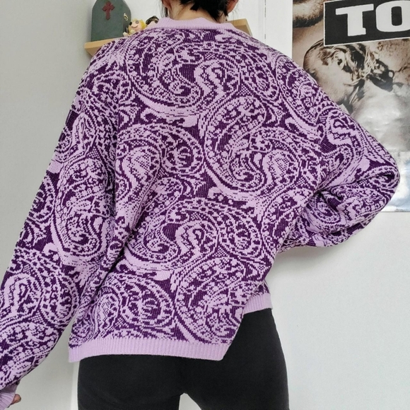 Groovy purple knitted sweater - Picture 2 of 5